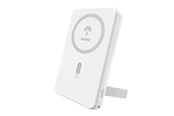 Powerbank - Dudao Powerbank K14S+ 10000mAh 20W USB-A / USB-C / MagSafe with stand - white Powerbank - Biały - 10000 mAh - 6976625333097