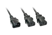 Kabel zasilający (zewnętrzny) - Lindy - power splitter - IEC 60320 C14 to power IEC 60320 C13 - 2 m - 30039