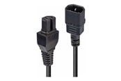Kabel zasilający (zewnętrzny) - Lindy Hot Condition Type - power extension cable - IEC 60320 C14 to IEC 60320 C15 - 2 m - 30314