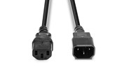 Kabel zasilajacy (wewnetrzny) - Lindy C14 to C13 Mains Extension Cable Black - 1m - 30321