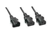 Kabel zasilajacy (zewnetrzny) - Lindy - power splitter - IEC 60320 C14 to power IEC 60320 C13 - 1 m - 30363