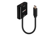 Kabel wyświetlacza - Lindy - video adapter - 24 pin USB-C to DisplayPort - 21 cm - 43269