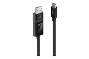 Kabel wyświetlacza - Lindy - video adapter cable - 24 pin USB-C to DisplayPort - 1 m - 43341