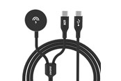 Kabel USB - Dudao A12MaxC PD60W 2-in-1 Charger for Apple Watch / USB-C - Black - 6976625333516