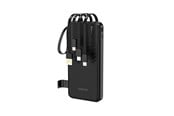 Powerbank - Dudao K11 10000mAh Powerbank with Built-in Cables - Black Powerbank - Czarny - 10000 mAh - 6977196681853