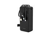 Powerbank - Dudao K11 Max Powerbank with Built-in Cables Powerbank - Czarny - 30000 mAh - 6977196681914