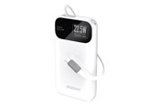 Powerbank - Dudao K31 10000 mAh 22.5W PD Powerbank with Built-in Cable - White Powerbank - Biały - 10000 mAh - 6977196682003