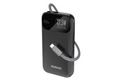 Powerbank - Dudao K31 10000 mAh 22.5W PD Powerbank with Built-in Cable - Black Powerbank - Czarny - 10000 mAh - 6977196682362