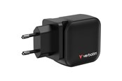 Telefon - Adapter i Ładowarka - Verbatim Mini GaN Charger 70W 3 Port US plug with EU and UK adaptors - 32229