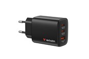 Telefon - Adapter i Ładowarka - Verbatim Essentials GaN Charger 65W EU plug Black - 32352