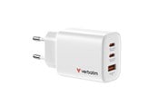 Telefon - Adapter i Ładowarka - Verbatim Essentials GaN Charger 65W EU plug White - 32353