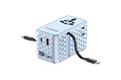 Telefon - Adapter i Ładowarka - Verbatim 70W 2C Retractable Universal Travel Adapt - 30187