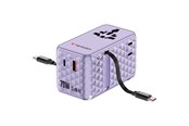 Telefon - Adapter i Ladowarka - Verbatim Charge ’n’ Travel 70W 2C retractable Universal Travel Adapter - Purple - 30188