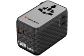 Telefon - Adapter i Ladowarka - Verbatim Charge 'n' Travel 170W Universal Travel Adapter - Black - 30190