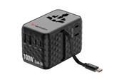 Telefon - Adapter i Ładowarka - Verbatim Charge ’n’ Travel 100W Travel Adapter w/ Cable Bla - 30191