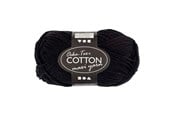Przędza i akcesoria - Creativ Company - Cotton yarn Size 8/8 L: 80-85 M Black - 50gr. - 461310