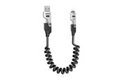 Kabel USB - Dudao L20 Pro 4-in-1 USB-A / USB-C - Lightning / USB-C Cable - Black - 6976625334797