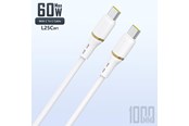 Kabel USB - Dudao L25C USB-C - USB-C Silicone Cable 60W 1m - White - 6976625335879