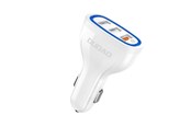 Telefon - Adapter i Ladowarka - Dudao car charger quick charge Quick Charge 3.0 QC3.0 2.4A 18W 3x USB white (R7S white) - 6970379615812