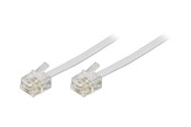 Kabel sieciowy - Deltaco DEL-163F - phone cable - 10 m - white - Biały - 10 meter - DEL-163F
