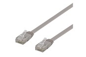 Kabel sieciowy - Deltaco patch cable - 50 cm - grey - Szary - 0.5m - TP-60-FL