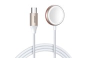 Smartwatch - akcesoria - Joyroom Magnetic Charger Cable S‑IW011 - USB‑C 5V 1.2m - White - S-IW011