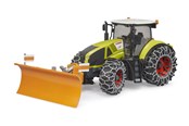 Samochody i pojazdy - Bruder Claas Axion 950 with snow chains and plow blade - BR3018