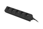 Kabel zasilający (zewnętrzny) - Lanberg - power strip - 2500 Watt - PS0-05E-0100-IEC-BK