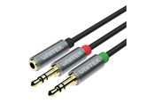Kabel audio - Unitek Y-C957ABK - audio adaptor - 20 cm - Y-C957ABK