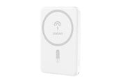 Powerbank - Dudao K14S USB-A / USB-C / MagSafe wireless powerbank 20W 5000mAh - white Powerbank - Biały - 5000 mAh - 6973687242985