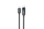 Kabel USB - Dudao L7C USB-C - USB-C 100W Cable with LED Display 1m - Black - 6976625334414