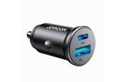 Telefon - Adapter i Ladowarka - Joyroom JR-CCN05 30W USB-A USB-C mini car charger - black - 6941237112064
