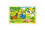 Puzzle - Goki Wooden Puzzle Farm 24 pcs. Drewniany - 57317