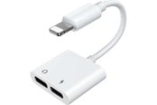 Kabel USB - Joyroom S-Y104 headphone Lightning / 2x Lightning adapter - white - 6956116718985