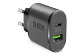Telefon - Adapter i Ladowarka - SBS 25W Charger - Black - TETRPD25W