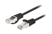 Kabel sieciowy - Lanberg patch cable - 50 cm - black RAL 9004 - Czarny - 0.5m - PCF6-20CC-0050-BK