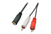 Kabel audio - Lindy Premium audio adaptor - 25 cm - 35677