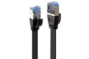 Kabel sieciowy - Lindy Cat 6A U/FTP Flat Network Cable - 10m - Czarny - 10m - 47485