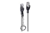 Kabel sieciowy - Lindy patch cable - 1 m - grey - Szary - 1m - 47602