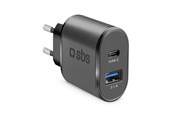 Telefon - Adapter i Ladowarka - SBS 10W Charger - 2.1A - Black - TETRAVUSBTC2AFAST