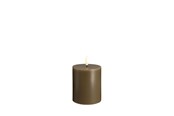 Dekoracje - Moods & More LED pillar candle - Dark sand - 74x100 mm - M30-DS074100