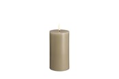 Dekoracje - Moods & More LED pillar candle - Kit grey - 74x150 mm - M30-KG074150
