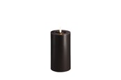 Dekoracje - Moods & More LED pillar candle - Melted Charcoal 74x150 mm - M31-CC074150