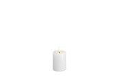 Dekoracje - Moods & More LED pillar candle - Melted Classic white - 49x75 mm - M31-CW049075