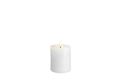 Dekoracje - Moods & More LED pillar candle - Melted Classic white - 74x100 mm - M31-CW074100