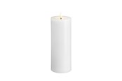 Dekoracje - Moods & More LED pillar candle - Melted Classic white - 74x200 mm - M31-CW074200