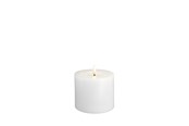 Dekoracje - Moods & More LED pillar candle - Melted Classic white - 99x100 mm - M31-CW099100