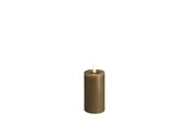 Dekoracje - Moods & More LED pillar candle - Melted Dark sand - 49x100 mm - M31-DS049100