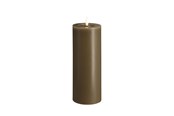 Dekoracje - Moods & More LED pillar candle - Melted Dark sand - 74x200 mm - M31-DS074200