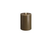 Dekoracje - Moods & More LED pillar candle - Melted Dark sand - 99x150 mm - M31-DS099150